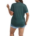 thumbnail image 5 of Plus-Size Women's Short-Sleeved camo Print Casual Loose Crew Neck Fashion top, 5 of 6