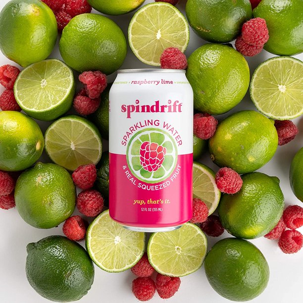 Spindrift Sparkling Water, Raspberry Lime Flavored, Made with Real