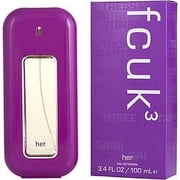 French Connection FCUK 3 Eau de Toilette, Perfume for Women, 3.4 Oz