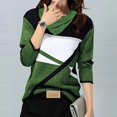 thumbnail image 5 of WEAIXIMIUNG T-Shirts Graphiques Femmes Chats Ou Chiens Mode Décontractée Col Rond Imprimé Géométrique Color Block Col en V Rétréci Manches Longues T-Shirt Manches Longues, 5 of 5