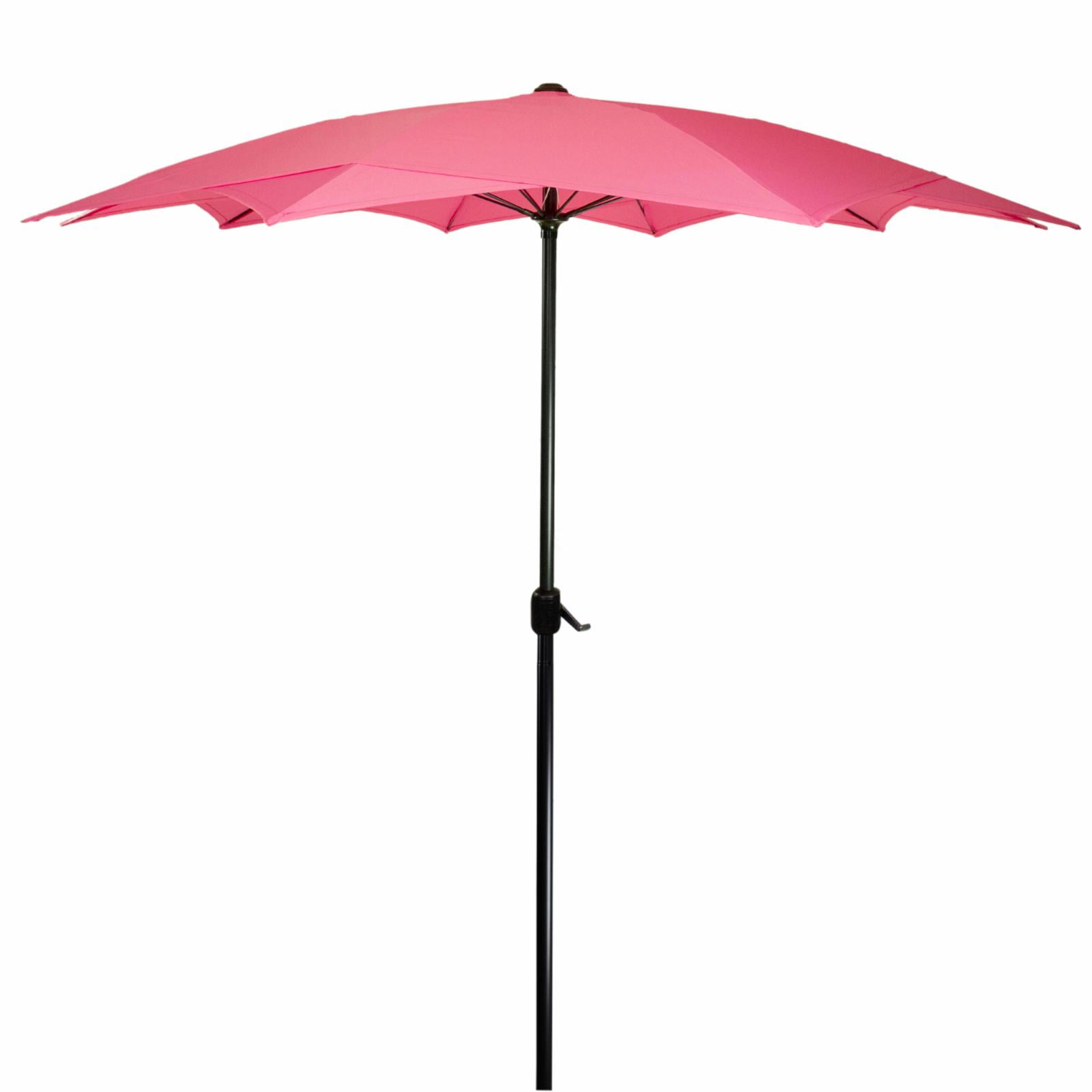 Northlight 8.5 ft. Outdoor Patio Lotus Umbrella with Hand Crank