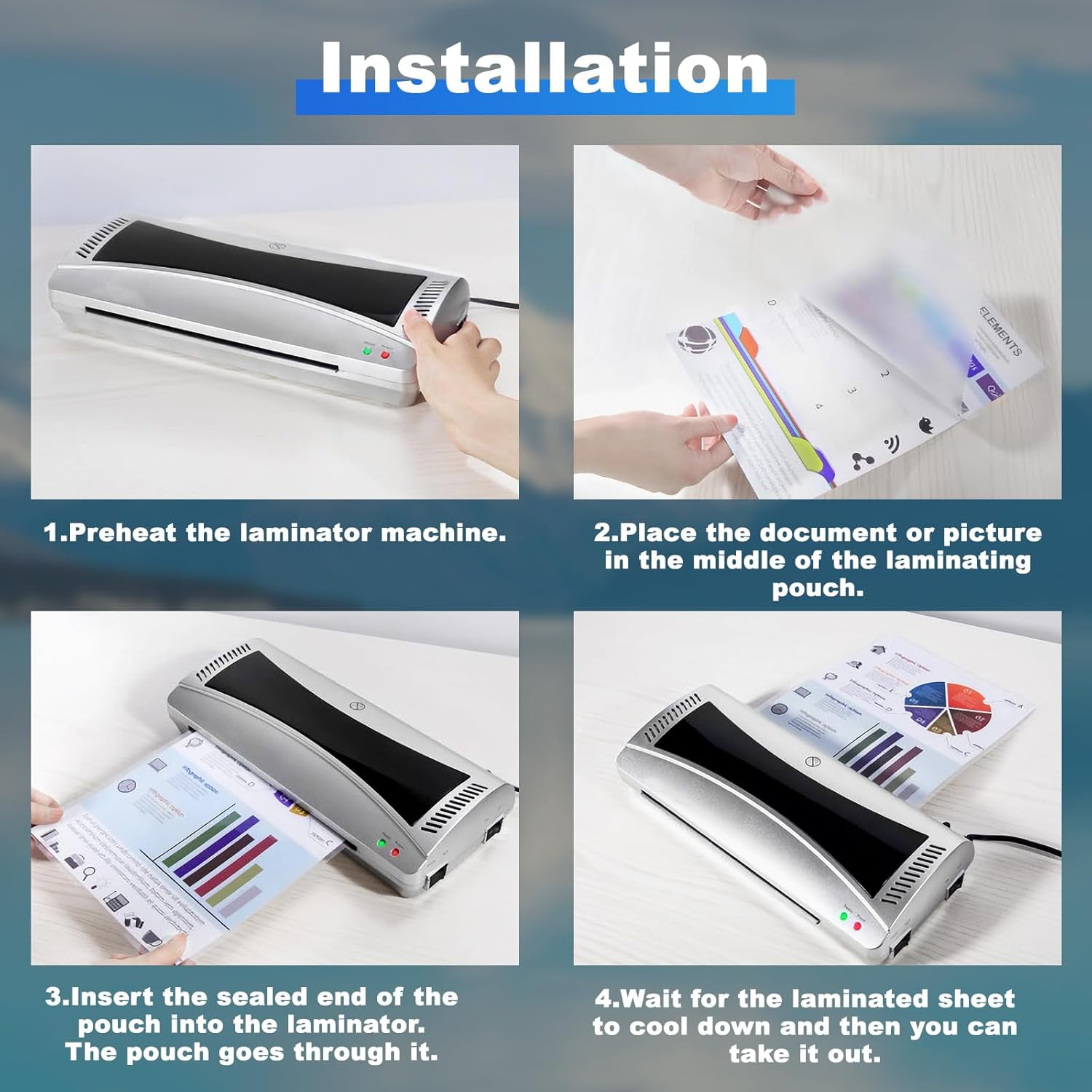 500 Pack Laminating Sheets, 5Mil 9" x 11.5" Laminating Pouches，5Mil Clear Thermal Lamination Sheet Paper for Laminator, Holds 8.5 x 11 Inch Sheets