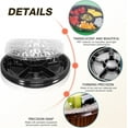 NOGIS Round Plastic Appetizer Tray with Lid 10pcs Divided Serving Tray