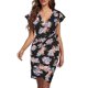 thumbnail image 2 of Vestidos para mujer Vestidos casuales Cuello en V profundo Manga con volantes Vaina Fiesta Trabajo Vestido cruzado de imitación Odeerbi ODB-5, 2 of 5