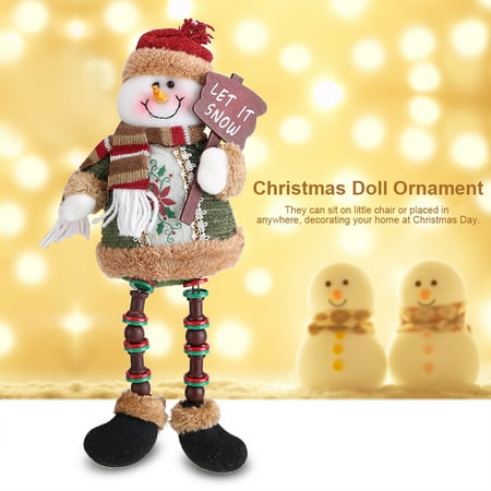 Snowy Christmas Decorations Ymiko Santa Claus Snow Man Reindeer Doll Christmas Decor Tree Pendant Hanging Decoration Gift ()