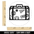 thumbnail image 2 of Travel Suitcase with Destination Stickers Self-Inking Rubber Stamp Ink Stamper - Orange Ink - Small 3/4 Inch, 2 of 7