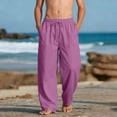 thumbnail image 2 of HAOTAGS Boys Girls Cargo Pants,Drawstring Casual Summer with Multiple Pockets Summer Pants Purple 9 T, 2 of 9