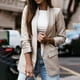 thumbnail image 2 of Blazer Chaquetas Para Mujer Blazers Moda Casual Cuello de Solapa Temperamento Chaqueta de Moto Chaqueta de Cuero Abrigo Odeerbi ODB131063, 2 of 7