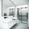 thumbnail image 2 of VIGO Elan 44 to 48 in. W x 74 in. H Frameless Sliding Shower Door in Matte Black with 3/8 in. (10 mm) Clear Glass, 2 of 15
