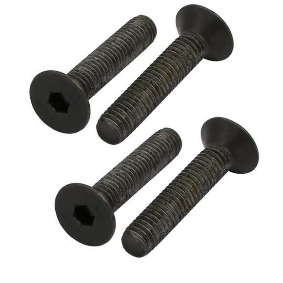 Unique Bargains 4pcs M5x25mm Flat Countersunk Head Hex Socket Left Hand Thread Bolt DIN7991