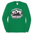 thumbnail image 2 of Wild Bobby It's About To Get Miami Soccer Skyline Sports Men Long Sleeve Shirt, Kelly, Small, 2 of 5