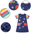 thumbnail image 4 of AJZIOJIRO Niños Pequeños Bebé Verano Vestido de Algodón para Niñas Casual Fiesta Princesa Falda 2-7Y, 4 of 9