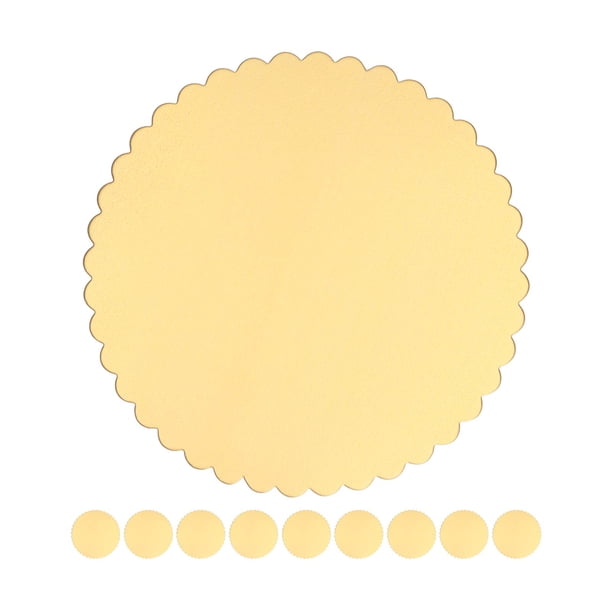 Almohadilla Para Base De Pastel, Diseño De Capa Laminada, Base De Papel Para Pastel, Aspecto Hermoso, Bandeja Para Pastel De Papel, Alfombrilla Redonda No Tóxica Para Pastel Para Cocina Casera 10 Uds. Cateissary HA026348-02