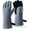 black-gray(14-inch), variant on 932°F Heat Resistant Forge Welding Gloves 14 Inches Cowhide Leather, Long Sleeve Insulated Grill Gloves for Tig Welder, Mig, Barbecue, Stove, Gray
