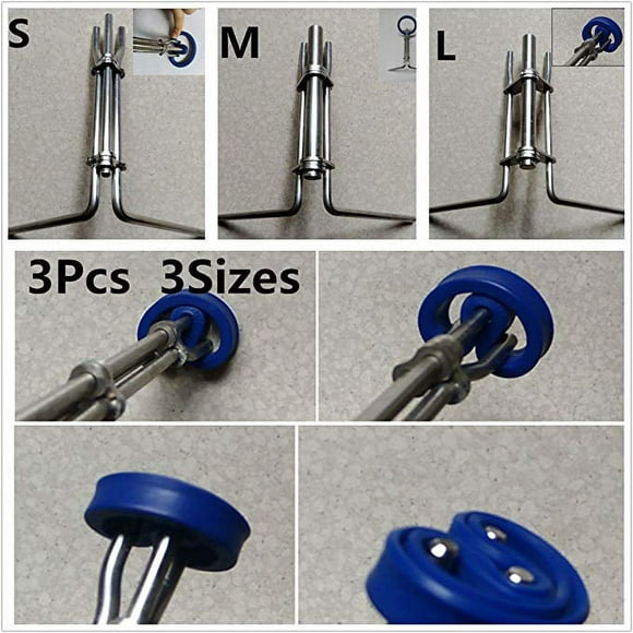 3pcs/set Hydraulic Cylinder Piston Rod Seal Up U-cup Installation Tool