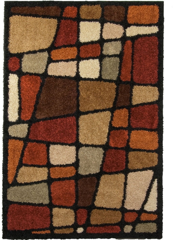 Orian ShagRiLa Area Rugs 1734 Contemporary Geometric Boxed Blocks