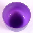 thumbnail image 3 of FUCHU B Note Crown Chakra Purple Colored Quartz Frosted Crystal Singing Bowl 8 inch, 3 of 5