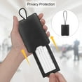 thumbnail image 4 of Luggage Tag - 4 Pack PU Leather Luggage Tags for Suitcases with Name ID Card Travel Tags Labels with Privacy Cover for Baggage Handbag School Bag Suitcase Black, 4 of 7