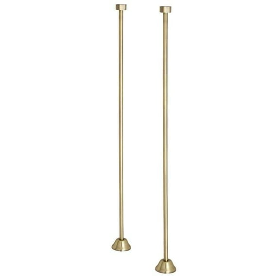 Vintage Straight Bath Supply Lines, Antique Brass