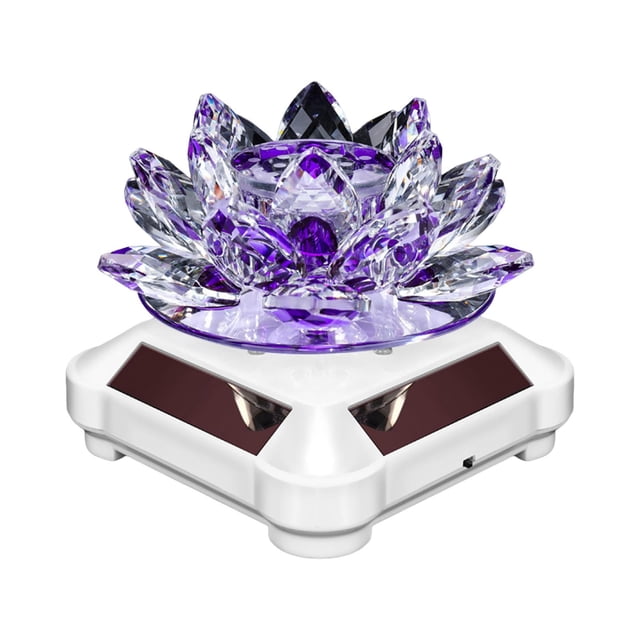 Car Perfume Decoration Modern Multifunction Automatic Rotating Crystal Lotus for