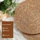 thumbnail image 2 of Natural Water Hyacinth Placemats, Heat Resistan T Rattan Woven Mats, 2 of 5