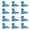 Blue, variant on Pebbuoy 12Pcs Mini Lizard Figurine Glow-in-the-dark Resin Tiny Cabrite Ornament Miniature Animal Statue Toy Fairy Garden Microlandscape Desktop Decoration