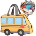 thumbnail image 1 of Xianlin-boîte à Lunch Isolée en Forme de Bus Scolaire avec Sangle - Garde les Aliments Chauds Ou Froids pendant des Heures - Sac Réutilisable s'Adapte aux Packs de Glace, Contenants Bento, Chauffe Facilement - Rend les Déjeuners Amusants pour Garçon, 1 of 4
