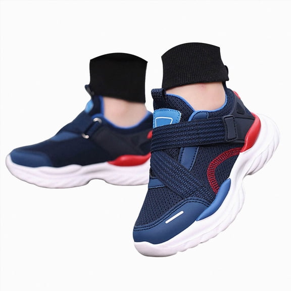 Gubotare Shoes for Girls Sneakers Baby Girls Shoes Soft Anti-Slip Sole Walkers Sneaker Size 5.5 (Dark Blue,Big Kids 5.5)