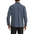 thumbnail image 3 of INSPIRE CHIC Polka Dots Pattern Shirt for Men's Long Sleeves Color Block Business Shirts M Blue, 3 of 6