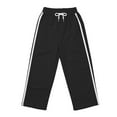 thumbnail image 5 of UngA Girls Cargo Pants Girl's Y2K Bow Wide Leg Pants Drawstring Waist Athletic Long Trousers Black,7-8 Years, 5 of 6