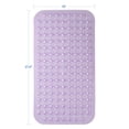 thumbnail image 3 of Semfri Bath Tub Shower Mat Medium Size 27.5 x 15 inch Non Slip Bath Tub Mats Shower Mats with Drain Holes and Suction Cups Clear Purple, 3 of 8