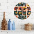 thumbnail image 3 of Yayeee 10" Wall Clock Battery Operated Quartz Round Silent Non-Ticking Home Decor, Jungle Stamp, 3 of 6