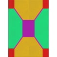 thumbnail image 1 of Ahgly Company Indoor Rectangle Patterned Green Abstract Area Rugs, 2' x 4', 1 of 6