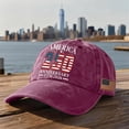 thumbnail image 2 of 250 Anniversary USA Hat America 250 Merchandise America 250 Suitable for Outdoor Events and Celebrations,Wine, 2 of 5