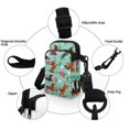 thumbnail image 5 of FUIALDOLG Lightweight Cell Phone Purse for Travel Daily Use, Polyester Double Deck Crossbody Bag, Dachshund & Floral Pattern, 5 of 10