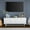 White, variant on Evelyn&Zoe Cutler Rectangular TV Stand for TV's up to 75", Black Grain