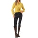 thumbnail image 2 of INSPIRAR CHIC Blusas de Manga Larga para Mujeres Chifón Plisado con Cuello de Lazo Camisa de Oficina XS Amarillo, 2 of 6
