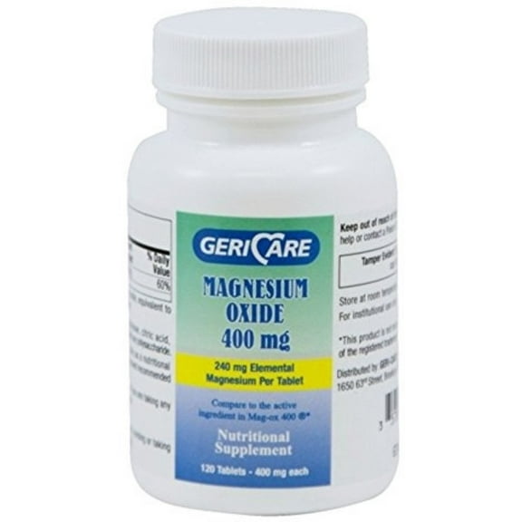 Magnesium Supplement GeriCare 400 mg Strength Tablet 120 per Bottle Unflavored (Pack of 3)