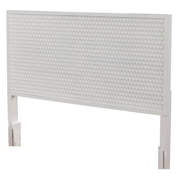 Pemberly Row Contemporary Standard King Wood Headboard in White