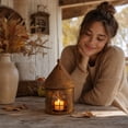 thumbnail image 7 of House Candle Holder, Metal Lantern Decor, Hollow House Shaped Candle Stand for Mantels Dining Tables Covered Patios, Lightweight Metal Accent for Flexible Display, 7 of 7