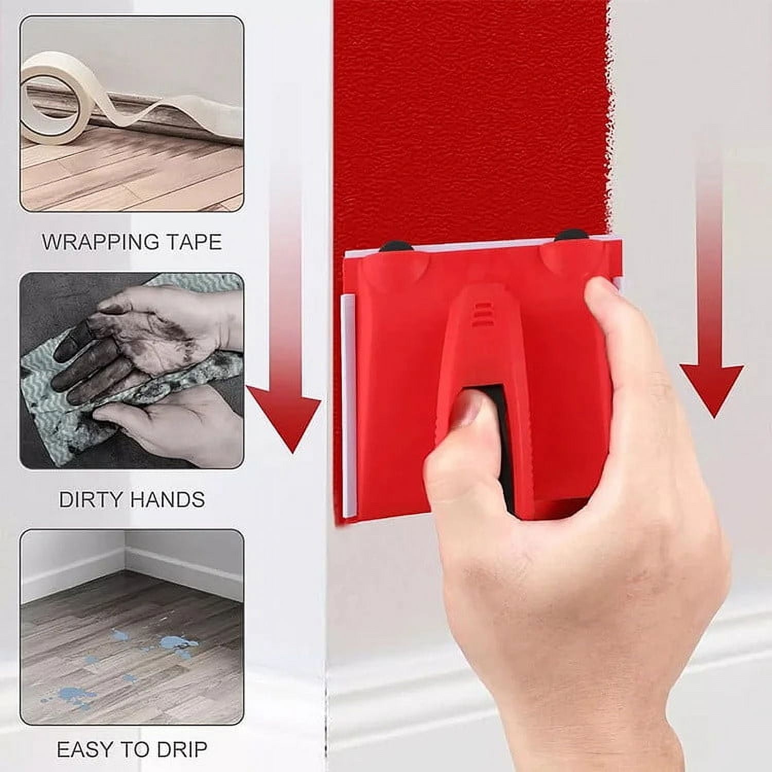 3 Set of Hairplate Brush Set Triangular Brush Brush 4-piece Hairplate Brush Set Paint Set For Wall