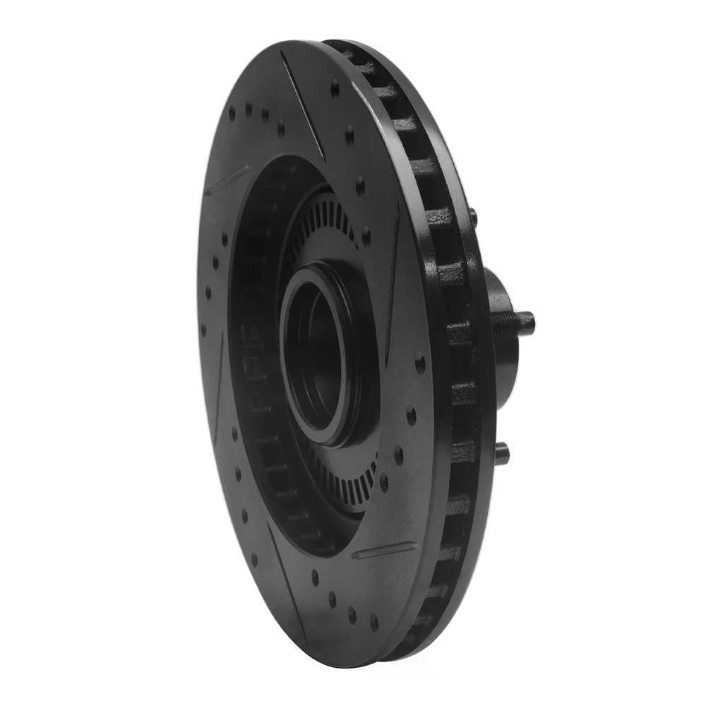 Dynamic Friction Company 633-55000L DFC Brake Rotor - Drilled And Slotted - Black