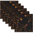 thumbnail image 6 of Coolnut Halloween Spider Web Cloth Napkins Set of 4,Reusable Washable Polyester Dinner Table Napkins for Kitchen,Dining,Restaurant,Party Decoration, 6 of 7