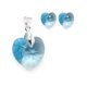thumbnail image 3 of Set Collar Dijes Aretes Corte Heart Zvezda Plata 0.925 Mujer rosa claro Unitalla, 3 of 4