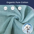 thumbnail image 3 of SEMAXE 18-Piece Luxury Cotton Bath Towel Set: 6 Bath Sheets (28x55in) + 6 Hand Towels (16x28in) + 6 Washcloths (13x13in) | Ultra Plush & Quick-Dry | Family Value Pack for Bathroom Essentials, Blue, 3 of 8