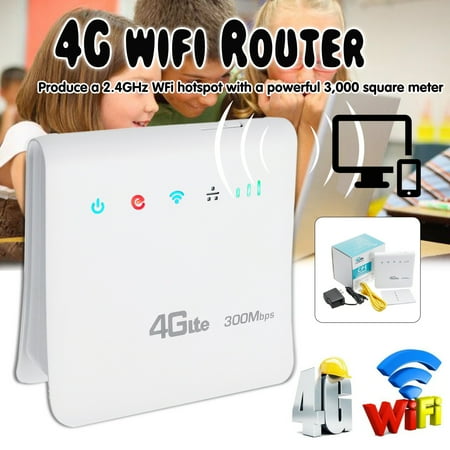 Internal Dual-antenna Selectable 4G/3G Signal WIFI Router 2.4GHZ WIFI Hotspot 300Mbps Encryption 4G LTE CPE Mobile WiFi Wireless with SIM Card Mode Support 32 (The Best Hotspot Device)