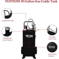thumbnail image 5 of Portable Fuel Storage Tank with Reversible Manual Pump & Large Wheels, 30 Gallon Gas Diesel Transfer Caddy, 5 of 9