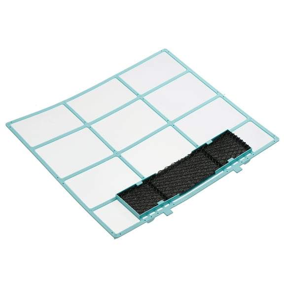 Uxcell 12.6" x 10.83" Plastic Air Conditioner Air Filter Screen Replacement for HVAC Blue Black