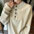 thumbnail image 5 of Crew Neck Sweatshirts Women Sevevn Womens Crew Neck Long Sleeve Sweatshirts Half Button Lightweight Pullover Fashion Fall Clothes, 5 of 7