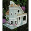 CC Outdoor Living 10" Blue and Brown Victorian Manor Outdoor Garden Bird House